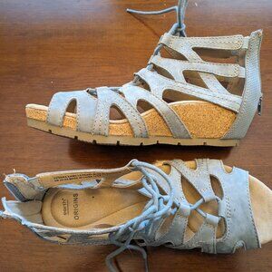 Earth Origins Leather Wedge Sandals